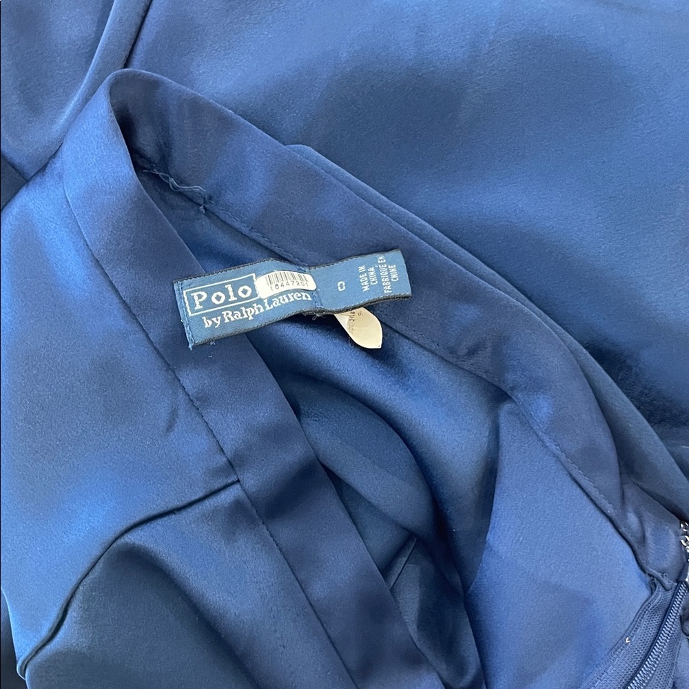 Polo Ralph Lauren Satin cobalt MAXI Skirt, 0 - Picture 6 of 14